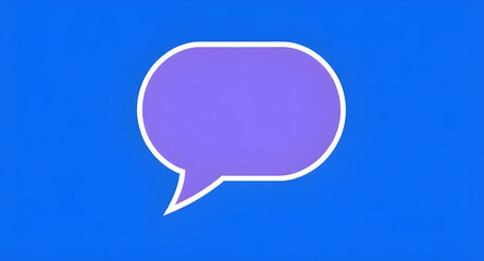 speech bubble on blue background