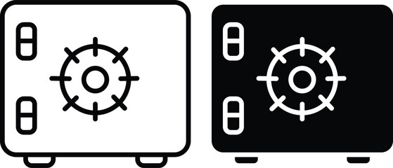 Secure Safe Box Icon – Money, Vault, and Security Storage Symbol. eps