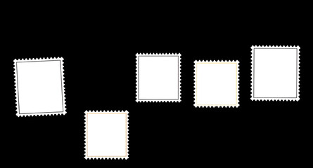 vintage stamp icon, blank stamp border, stamp edge texture, collection of postage stamps, empty stamp frame, old-fashioned stamp border, postal frame collection, retro stamp edge set, perforated stamp