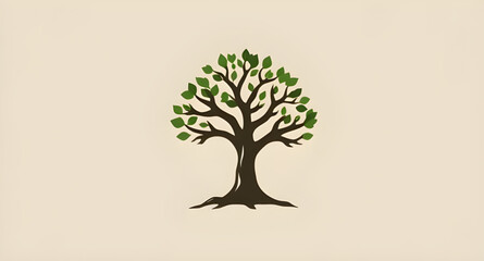 Tree shape vector, Flat tree illustration, Natural design element, Tree logo template, Eco-friendly icon, Forest tree vector, Abstract tree symbol, Organic tree art, Minimalistic nature icon, Tree gra © zpixel