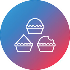 Spices Line Gradient Circle Background Icon