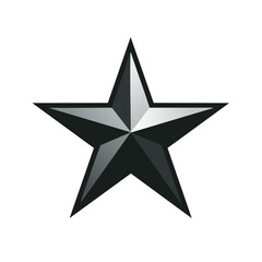 Obraz premium Geometric Star Shape Design with Pointed Edges and Metallic Highlights