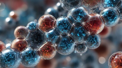 glowing spheres interconnected network