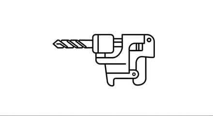 Drill guide in simple line drawing style for winter wear  
