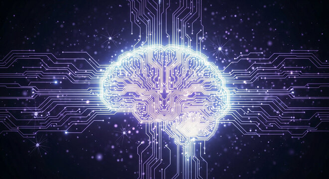 human brain with gears