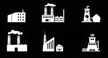 factory clipart, energy plant drawing, manufacturing vector, factory art, smoke factory illustration, industry building icon, industrial complex vector, power station vector, cartoon industrial buildi