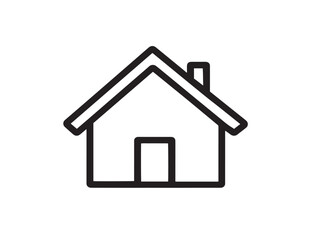 Minimalist home symbol clean outline elegant vector design