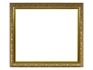 Vintage Ornate Gold Picture Frame Isolated on White Background Old royal gold frame white or PNG not background, Vintage photo frame idea, antique, vector design pattern, vintage golden rectangle.