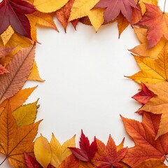 frame of autumn leaves