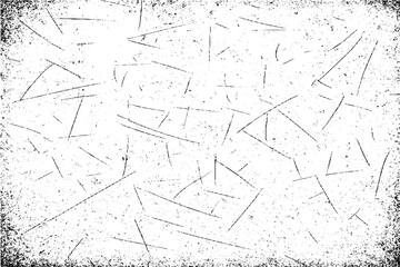 Black grunge dust texture with scratches and distressed noise effect on white background vector illustration.