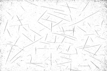 Black grunge dust texture with scratches and distressed noise effect on white background vector illustration.