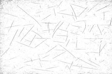 Black grunge dust texture with scratches and distressed noise effect on white background vector illustration.
