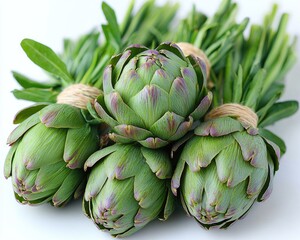 Obraz premium Close-up of fresh artichokes