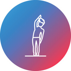 Stretching Line Gradient Circle Background Icon