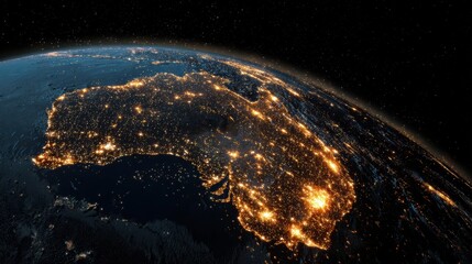 australia night lights earth view