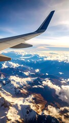 Obraz premium High-altitude view of mountains and clouds (1)
