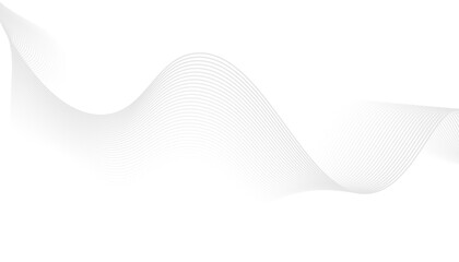 Abstract gray wave lines flowing curve pattern illustration on white background vector design.