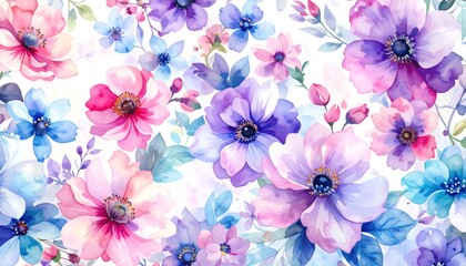 Watercolor floral pattern (1)