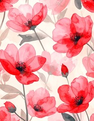 Watercolor floral pattern