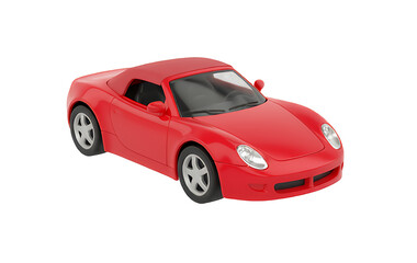 Obraz premium Red convertible sports car, isolated on transparent background