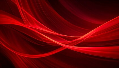 Abstract red flowing curves
