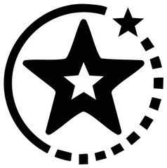 Obraz premium Star emblem with white star in the center, and a circle