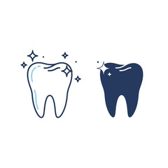 Dental health illustration showing a healthy and a decaying tooth design
