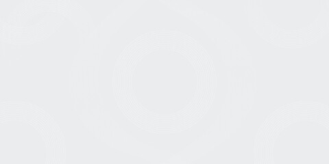 Grey background abstract  with white circle lines. Geometric stripe line art design. Minimal lines pattern. Modern futuristic concept.