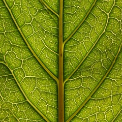 Close-up of a leaf's intricate vein structure