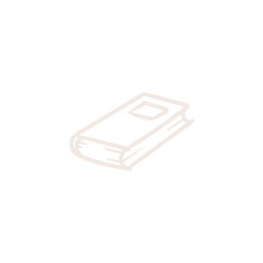 Simple line art illustration of a closed book.
