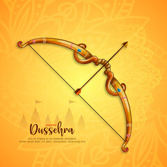 Happy Dussehra religious Indian festival elegant background