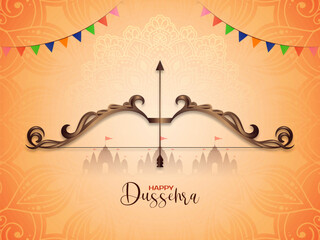 Obraz na płótnie Canvas Happy Dussehra Indian festival mythological elegant background