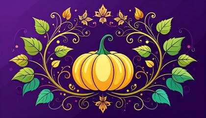 Autumn Pumpkin Floral Design.