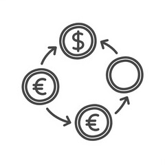 Coin Recycling Eco Symbol