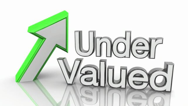 Undervalued Arrow Rising Up High Potential Performer Future Growth 3d Animation