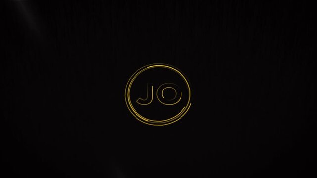 Elegant Gold Monogram Logo Design JO Initials