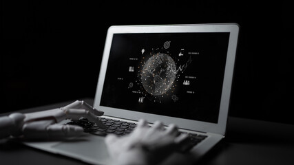 AI connecting global business network, processing data exchange, analyzing economic trends, and supporting digital infrastructure through intelligent worldwide systems. Latch