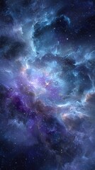 Fototapeta premium A Stunning Cosmic Scene Featuring a Vibrant Galaxy with Radiant Nebula and Glowing Stars Captured in Deep Space for Astrophotography Enthusiasts