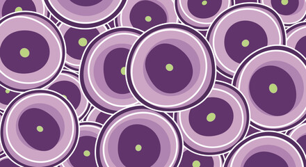 Fototapeta premium Organic Vegetable Food Pattern A Whimsical Illustration of Purple Vegetables