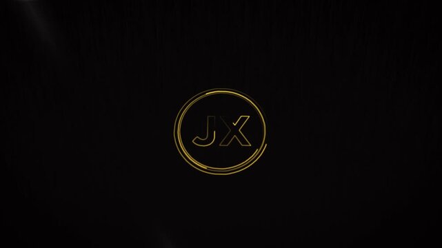 Elegant Gold Initials JX Logo Design
