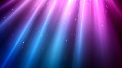 Obraz premium Radiant beams of vibrant light radiate through a dynamic spectrum of violet, pink, and blue hues, creating a captivating visual experience.