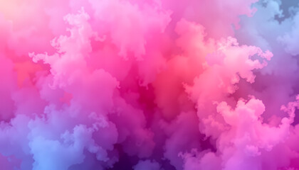 Fototapeta premium Abstract colorful cloud-like formation with pink, purple, and blue hues, creating a soft, dreamy effect. The image evokes a sense of wonder and tranquility.