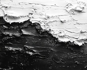 Abstract monochrome paint strokes