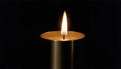 Burning candle in the dark