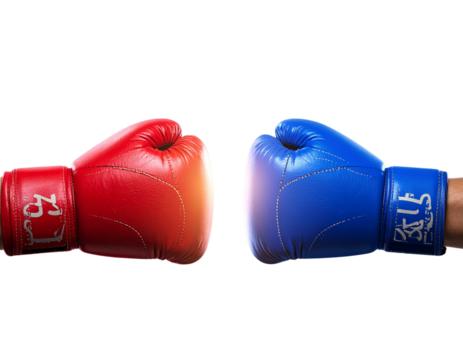 Close-Up of Boxing Gloves Meeting – Transparent PNG