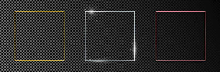 Set of three square frames