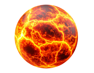 burning ball with fire