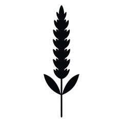 Lavender Silhouette Illustration on White Background