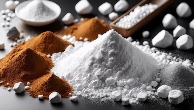 White Titanium Dioxide Powder Surrounded By Mineral Oxides