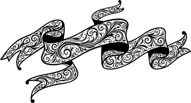 Elegant vintage ornamental banner design adds a touch of classic sophistication to your projects with intricate scrollwork and flowing curves.